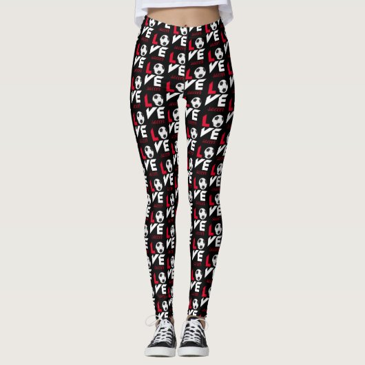 Liefde voetbal leggings (Voorkant)