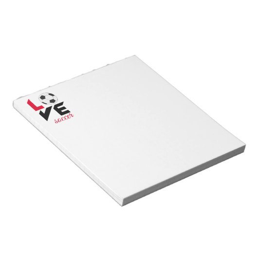 Liefde voetbal notitieblok (Schuin)