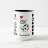 Liefde ⚽ Voetbal - Personaliseren Mok (Midden)