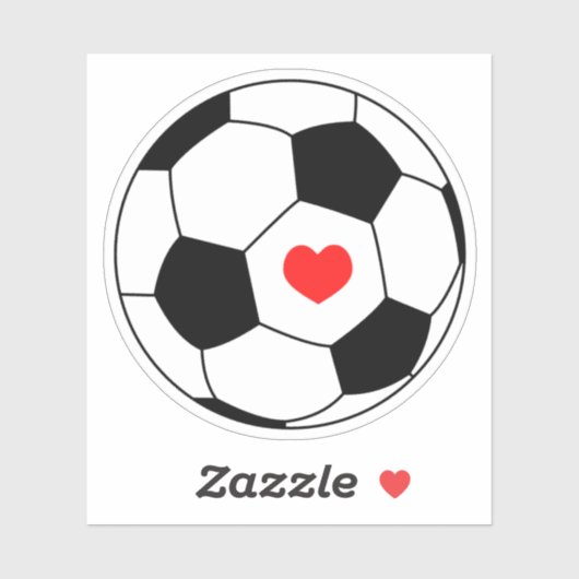 Liefde voetbal sticker (Vel)