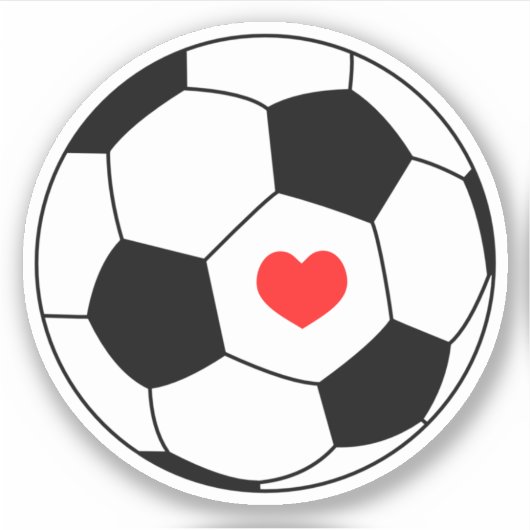 Liefde voetbal sticker (Voorkant)