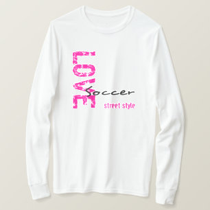 Liefde Voetbal Straatstijl T-shirt