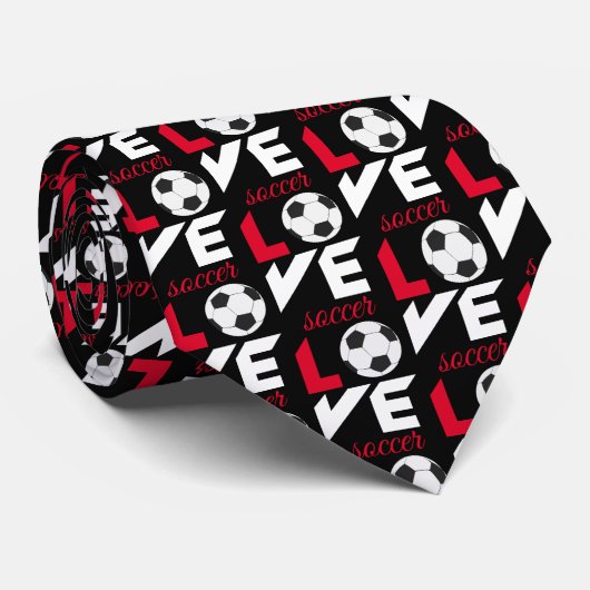 Liefde voetbal stropdas (Opgerold)