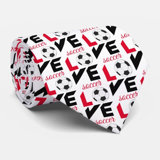 Liefde voetbal stropdas (Opgerold)