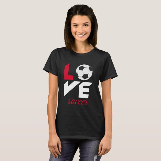 Liefde voetbal t-shirt (Voorkant volledig)