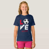 Liefde voetbal t-shirt (Voorkant volledig)