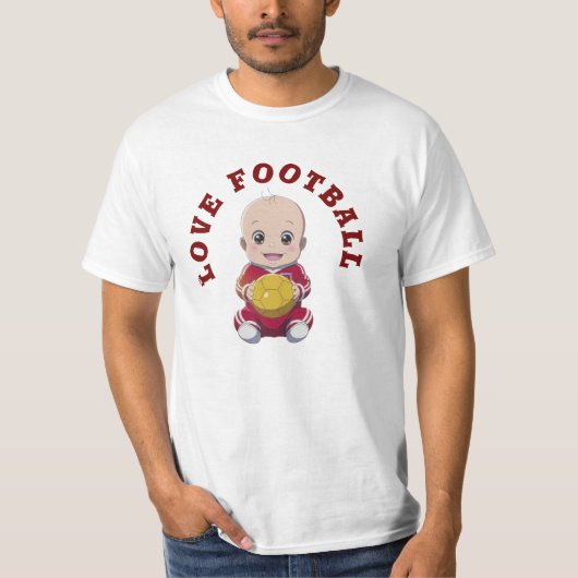 Liefde voetbal T-shirt baby body (Voorkant)