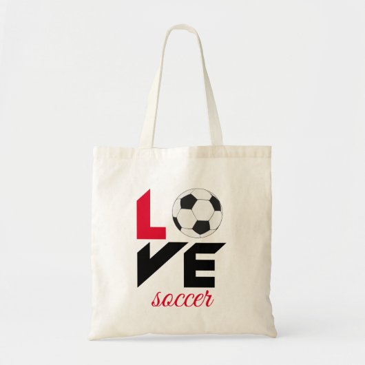 Liefde voetbal tote bag (Voorkant)
