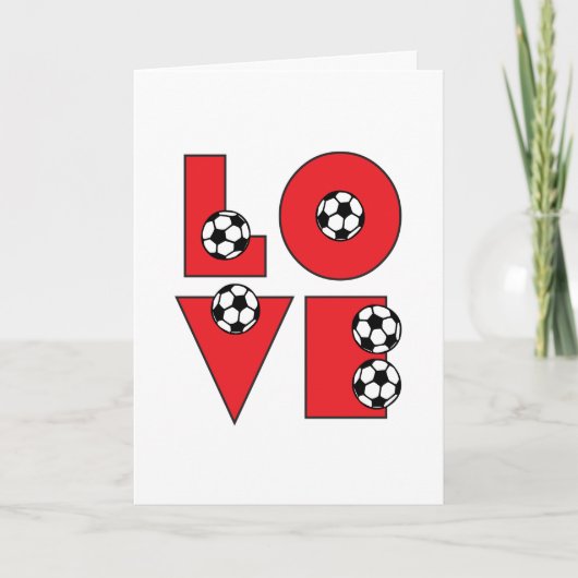 Liefde voetbal Valentijn Feestdagen Kaart (Voorkant)