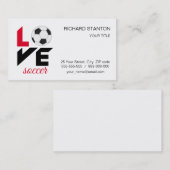 Liefde voetbal visitekaartje (Voorkant / Achterkant)