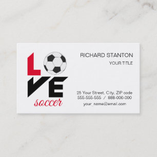 Liefde voetbal visitekaartje