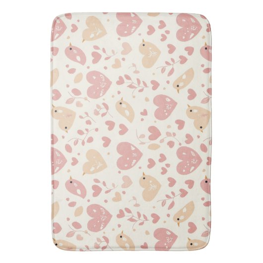 Liefde Vogel & Hart Badmat (Voorkant Verticaal)