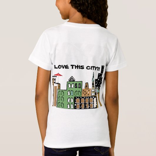 LIEFDE VOGEL IN DE STAD T-SHIRT (Achterkant)