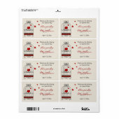 Liefde Vogel In Vogelkooi Bruiloft Favor Labels (Full Sheet)
