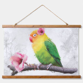 Liefde Vogel met Flower Wall Art Hangend Wandkleed