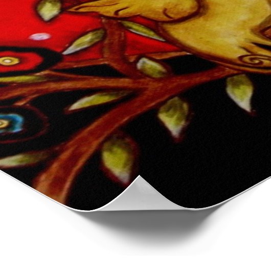 Liefde vogel poster (Hoek)