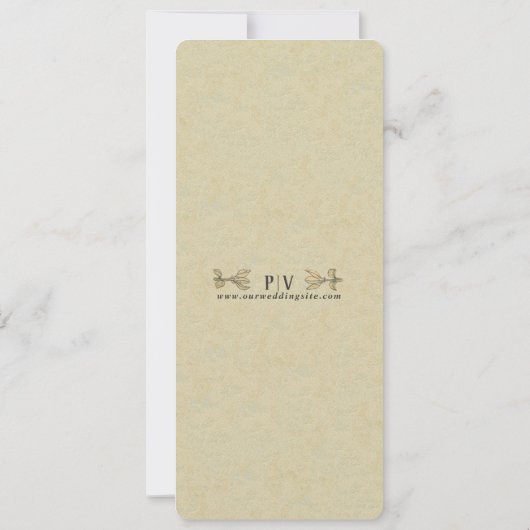 Liefde Vogel - Witte Duiven Trouwen Kaart (Achterkant)