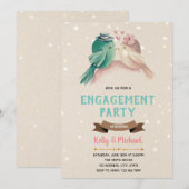 Liefde-vogelfeest-uitnodiging Kaart (Voorkant / Achterkant)