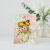 Liefde vogels Bloem Paaskunst Briefkaart (Staand voorkant)