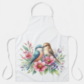  liefde vogels bloemenkunst schort (Voorkant)