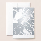 Liefde vogels en parkieten - Zilver Folie Kaarten (Met envelop)