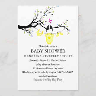 Liefde Vogels | Geslachtsneutrale Baby Shower Uitn Kaart