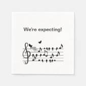 Liefde vogels, zwangerschap, aanpasbaar servet (Voorkant)