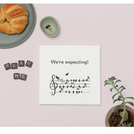 Liefde vogels, zwangerschap, aanpasbaar servet