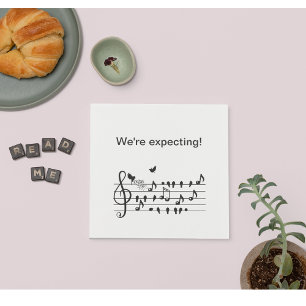 Liefde vogels, zwangerschap, aanpasbaar servet