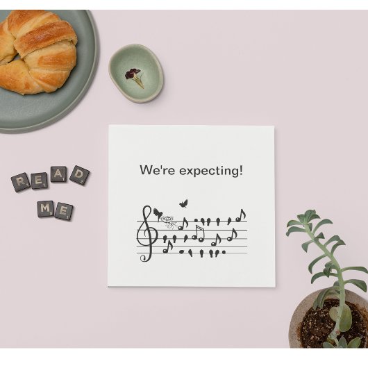 Liefde vogels, zwangerschap, aanpasbaar servet