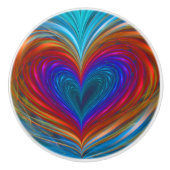 Liefde vol met kleurenkaarsknop keramische knop (Voorkant)