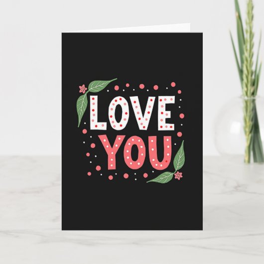 Liefde Vol Polka Dot Kaart (Voorkant)