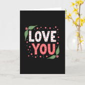 Liefde Vol Polka Dot Kaart (Gele Bloem)