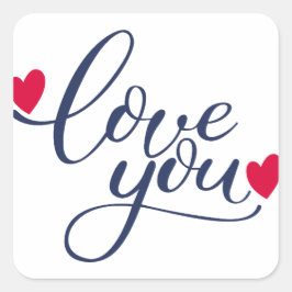 Liefde Vol Vierkante Sticker