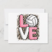 Liefde Volleybal Leopard Print Vrouwen Meisjes Vol (Achterkant)