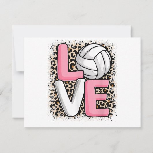 Liefde Volleybal Leopard Print Vrouwen Meisjes Vol (Achterkant)
