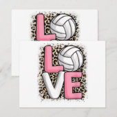 Liefde Volleybal Leopard Print Vrouwen Meisjes Vol (Voorkant / Achterkant)