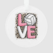 Liefde Volleybal Leopard Print Vrouwen Meisjes Vol Ornament (achterkant)