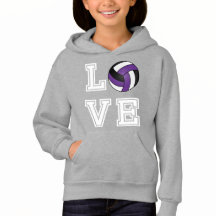 Liefde Volleybal - Paars, wit en zwart