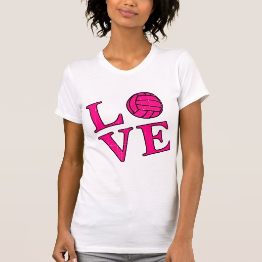 Liefde Volleybal (roze) T-shirt (Voorkant)