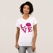 Liefde Volleybal (roze) T-shirt (Voorkant volledig)