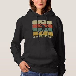 Liefde volleybalmeisje  retro 610 hoodie