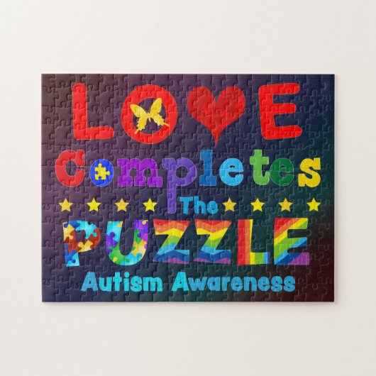 Liefde voltooit de puzzle legpuzzel (Horizontaal)