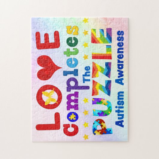 Liefde voltooit de puzzle legpuzzel (Verticaal)