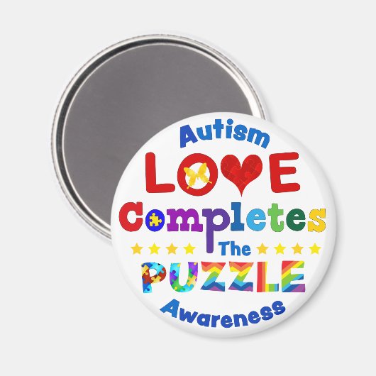 Liefde voltooit de puzzle magneet (Voorkant / Achterkant)