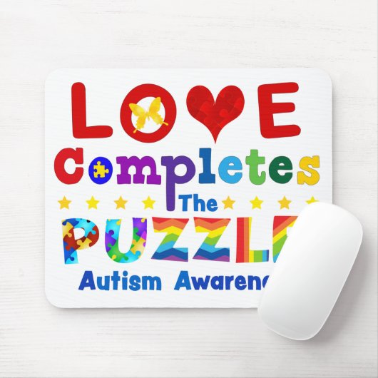 Liefde voltooit de puzzle muismat (Met muis)