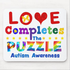 Liefde voltooit de puzzle muismat