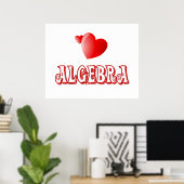 Liefde voor algebra - Vanaf $ 11,80 Poster (Thuiskantoor)