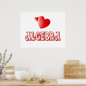 Liefde voor algebra - Vanaf $ 11,80 Poster (Keuken)