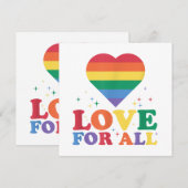 Liefde voor alle LGBTQ Rainbow Pride Gay Lesbian L Bedankkaart (Voorkant / Achterkant)